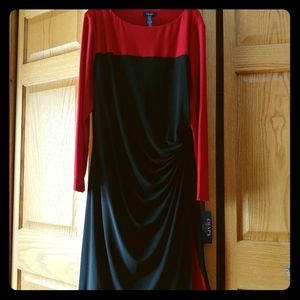 Gorgeous color blocked Chaps dress